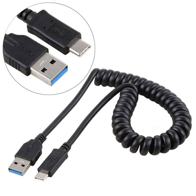 1.5m High Speed USB 3.0 Male to USB-C / Type-C Male Retractable Spring Extension Cable