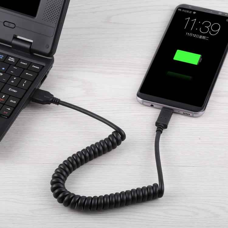 1.5m High Speed USB 3.0 Male to USB-C / Type-C Male Retractable Spring Extension Cable