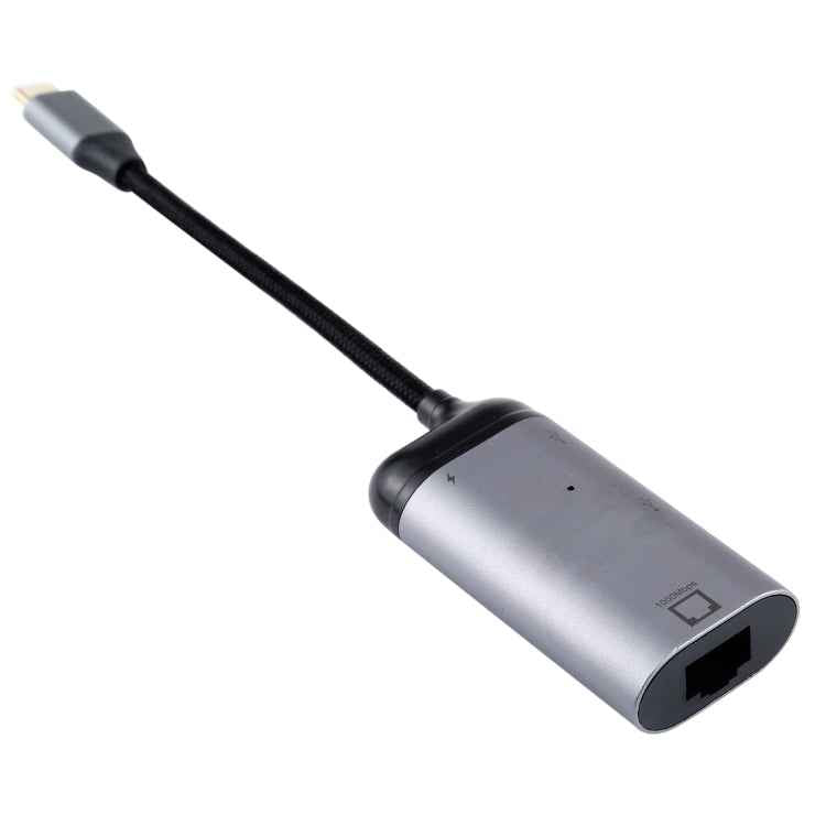 Type-C / USB-C Male to RJ45 Female + Type-C / USB-C Female + USB Female Adapter Converter