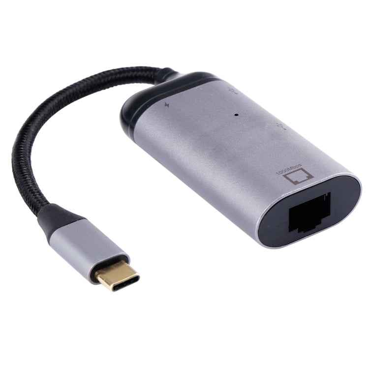 Type-C / USB-C Male to RJ45 Female + Type-C / USB-C Female + USB Female Adapter Converter