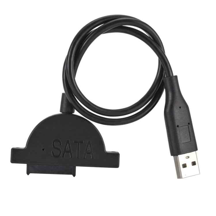Slim SATA 13 Pin Female to USB 2.0 Adapter Converter Cable for Laptop ODD CD DVD Optical Drive, Cable Length: about 45cm