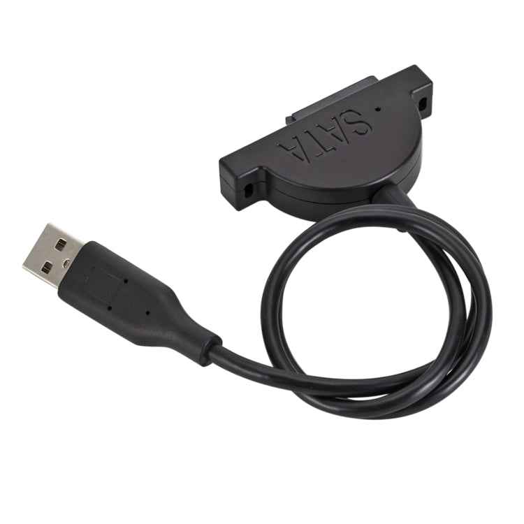 Slim SATA 13 Pin Female to USB 2.0 Adapter Converter Cable for Laptop ODD CD DVD Optical Drive, Cable Length: about 45cm