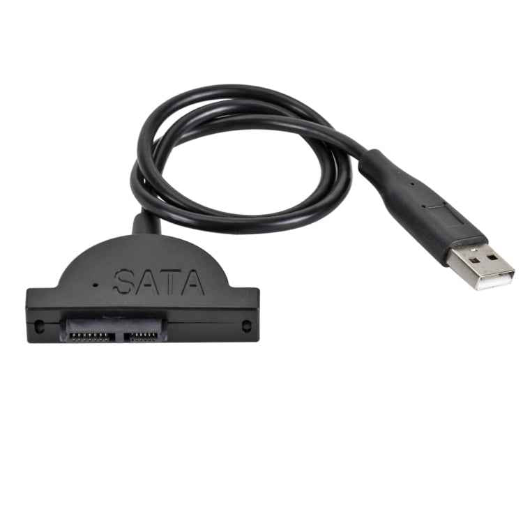 Slim SATA 13 Pin Female to USB 2.0 Adapter Converter Cable for Laptop ODD CD DVD Optical Drive, Cable Length: about 45cm