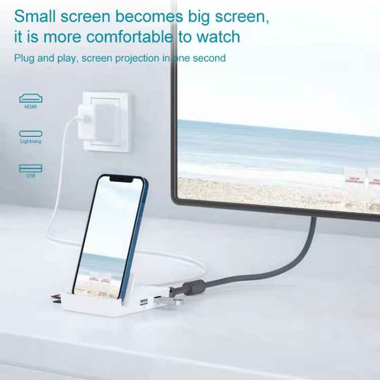 THT-020-1 Multi-functional HD Display Screen Converter with Charging Base