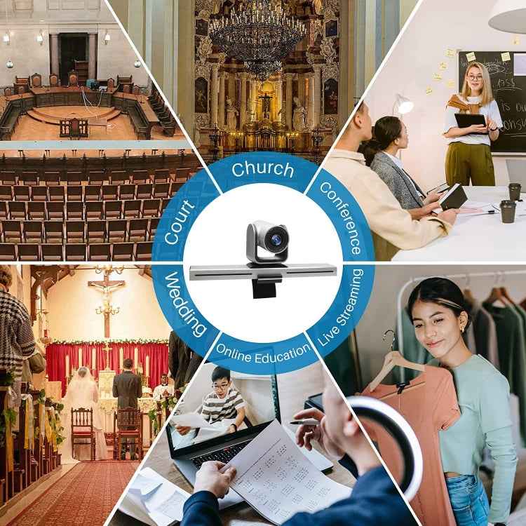 YANS YS-H23UT USB HD 1080P 3X Zoom Video Conference Camera for Large Screen, Support IR Remote Control