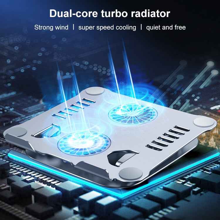 HZ13 Foldable Multi-angle Aluminum Alloy Laptop Fan Cooling Bracket