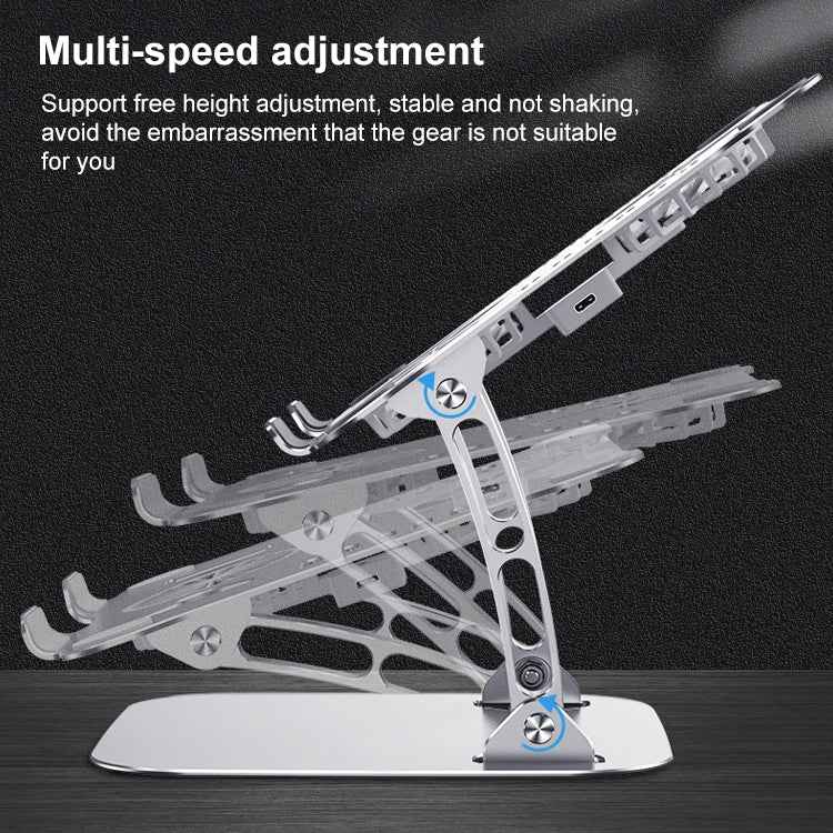 HZ13 Foldable Multi-angle Aluminum Alloy Laptop Fan Cooling Bracket