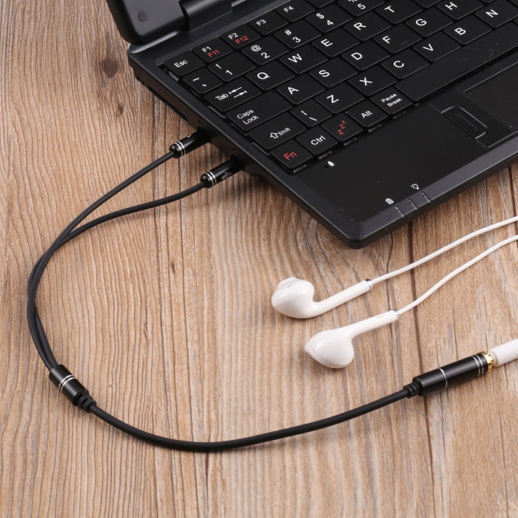 3.5mm Female to 2 x 3.5mm Male Adapter Cable, 3.5mm Female to 2 x 3.5mm Male