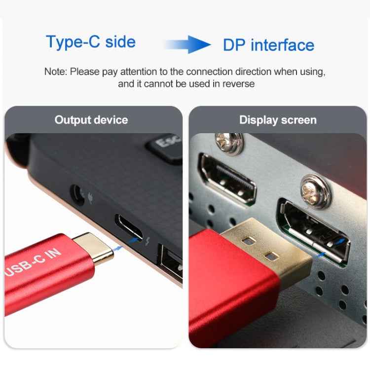 4K 60Hz USB-C / Type-C Male to DisplayPort Male HD Adapter Cable