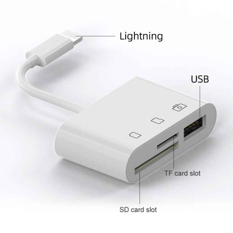 D-168 3 In 1 8 Pin OTG High-speed Card Reader