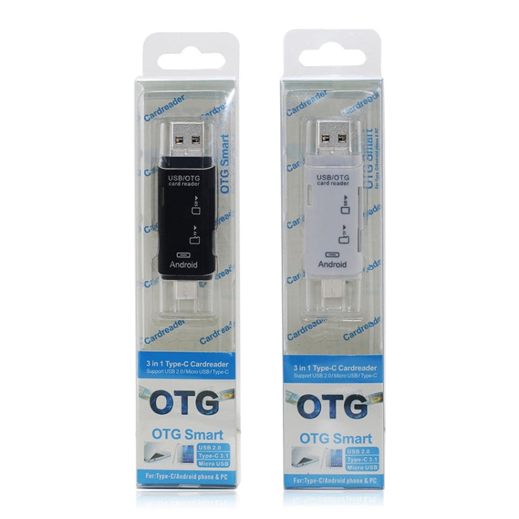 D-178 5 In 1 Type-C / USB-C Multi-function Card Reader, D-178(White)