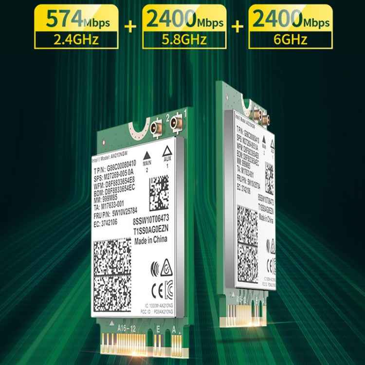 COMFAST AX210 vPro-M 5374Mbps Bluetooth 5.2 Tri-band Wireless Network Card