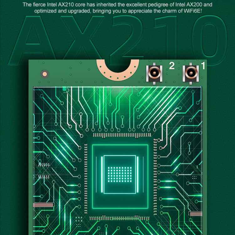 COMFAST AX210 vPro-M 5374Mbps Bluetooth 5.2 Tri-band Wireless Network Card