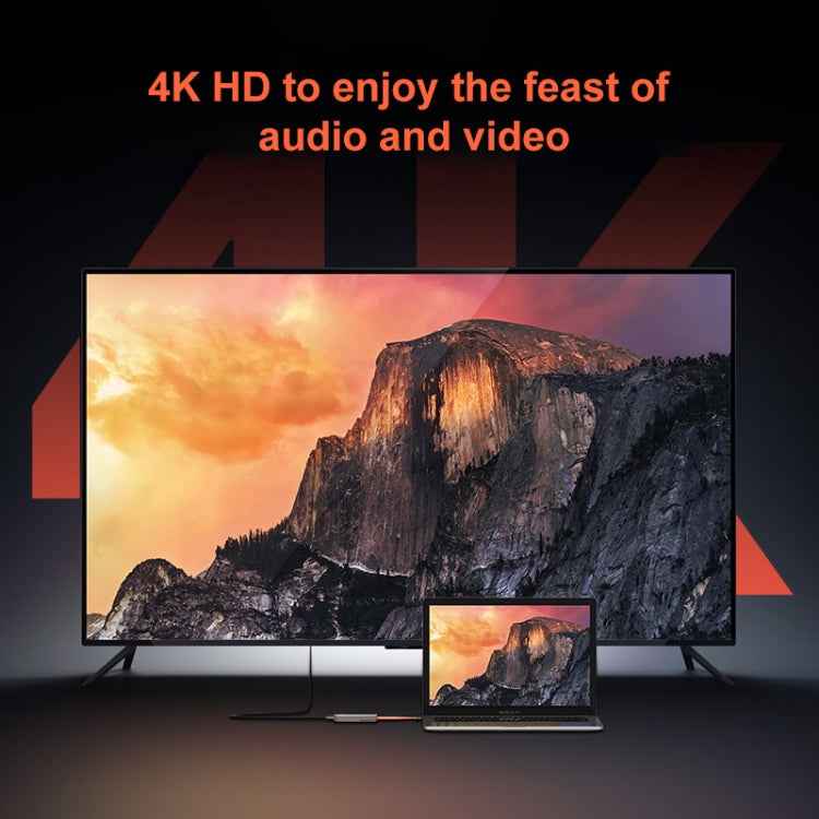 ROCK TR21 USB-C / Type-C to HDMI + USB3.0 x 3 + PD 4K 60Hz 5 in 1 Docking Station