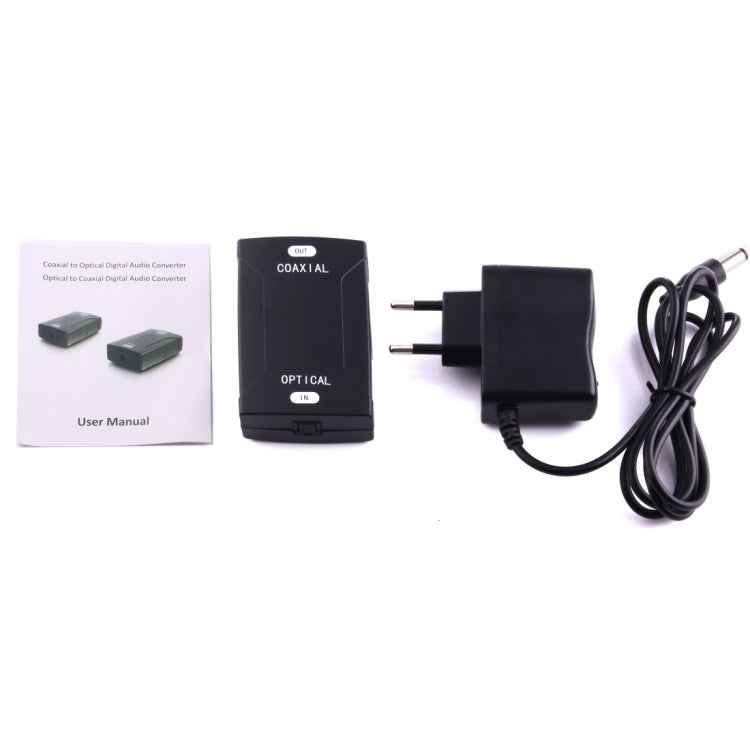 Optical Toslink Input to Coaxial RCA Output Digital Audio Converter Adapter