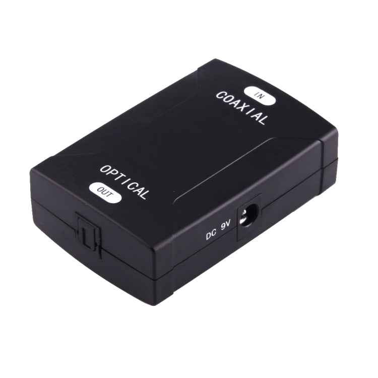 Coaxial RCA Input to Optical Toslink Output Digital Audio Converter Adapter
