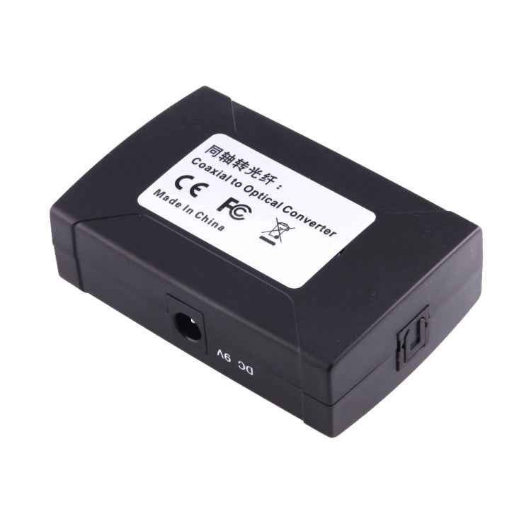 Coaxial RCA Input to Optical Toslink Output Digital Audio Converter Adapter