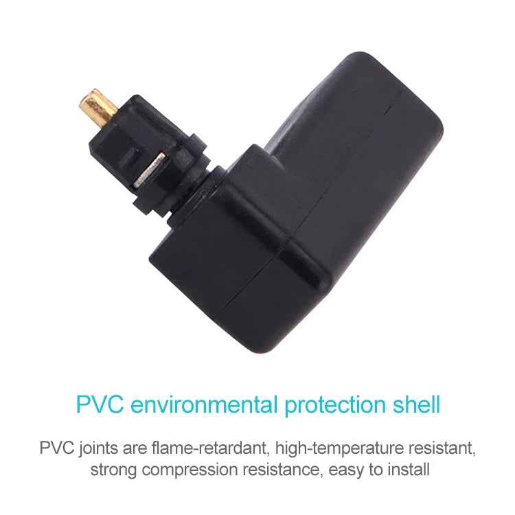 EMK 360 Degree Male to Female Conversion Head Optical Fiber Adapter Audio Adapter