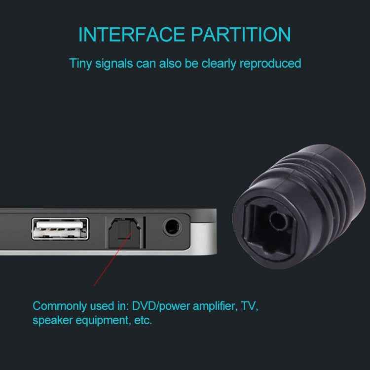 EMK Female to Female Conversion Head Optical Fiber Adapter Audio Adapter