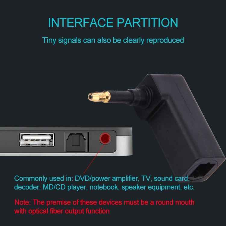 EMK 90 Degree Male to Female Conversion Head Optical Fiber Adapter Audio Adapter