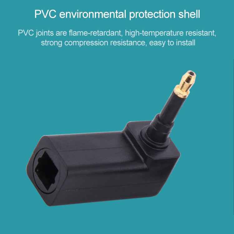 EMK 90 Degree Male to Female Conversion Head Optical Fiber Adapter Audio Adapter