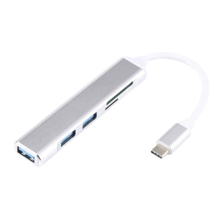 5 in 1 USB-C / Type-C 3.1 to SD / TF Card Slot + 3 USB 3.0 Ports Multifunctional Docking Station HUB