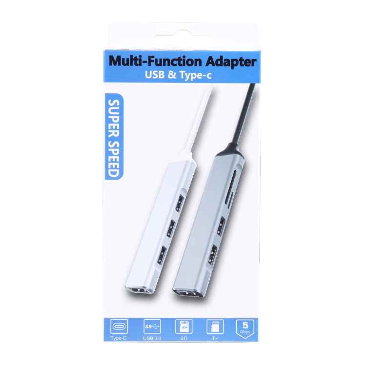 5 in 1 USB-C / Type-C 3.1 to SD / TF Card Slot + 3 USB 3.0 Ports Multifunctional Docking Station HUB