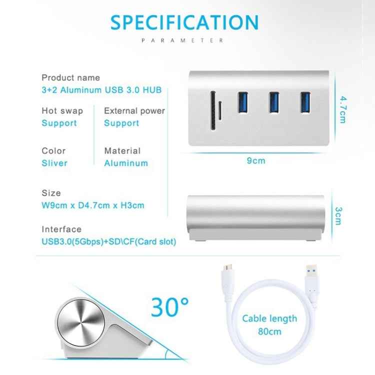 Rocketek HUB-3PC2 High Speed USB 3.0 Splitter HUB Adapter