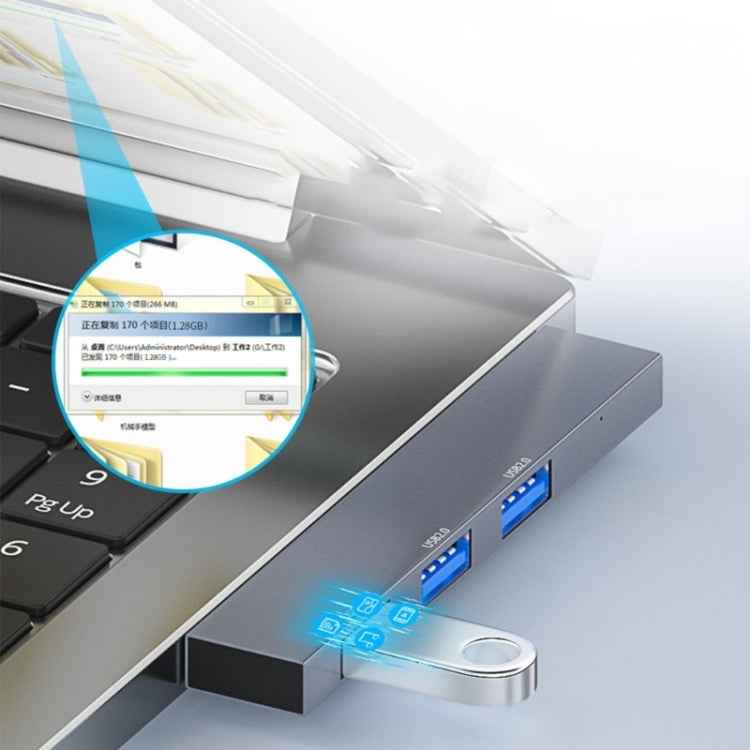 889R USB Male to Dual USB 2.0+USB 3.0 Female Adapter