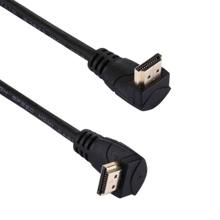 60cm 4K x 2K HDMI 2.0 Version High Speed 270 Degree Right Angle HDMI Male to 270 Degree Right Angle HDMI Male Cable with Ethernet