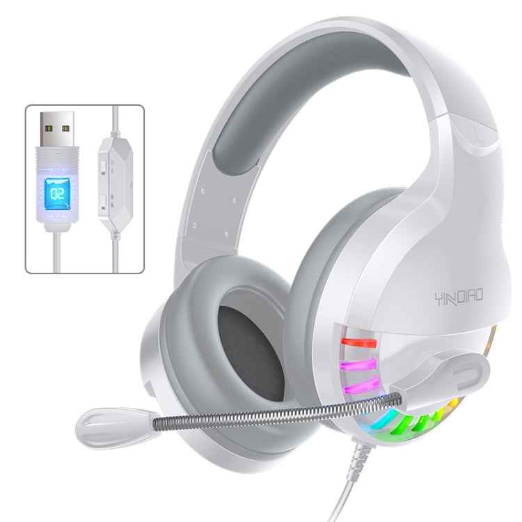 YINDIAO Q2 Head-mounted Wired Gaming Headset with Microphone, Version: Single USB Sound Card
