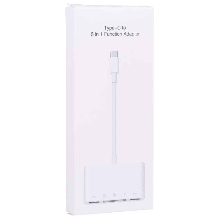 NK-1032TC 5 in 1 USB-C Male to SD / TF / 2xUSB / Type-C Female Adapter