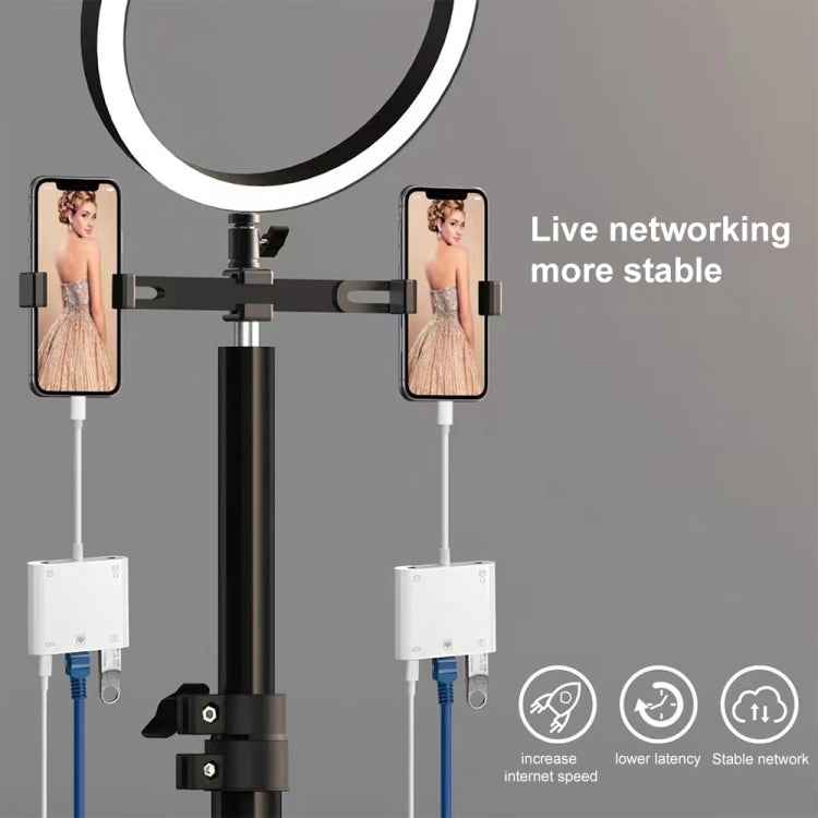 S-330 5 in 1 8 Pin Male to 8 Pin / USB3.0 / RJ45 / 3.5mm Female Adapter
