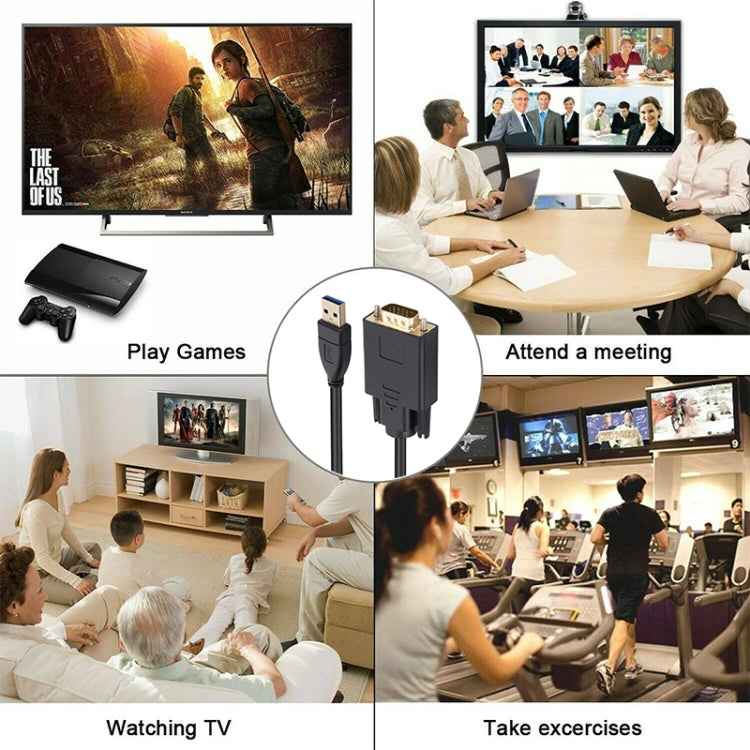 1.8m USB3.0 to VGA Converter Extension Cable