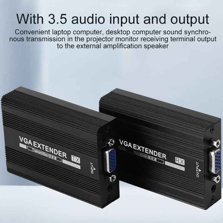 Measy VGA1815 VGA Extender Transmitter and Receiver Converter, POE Single Power Supply, Transmission Distance: 150m