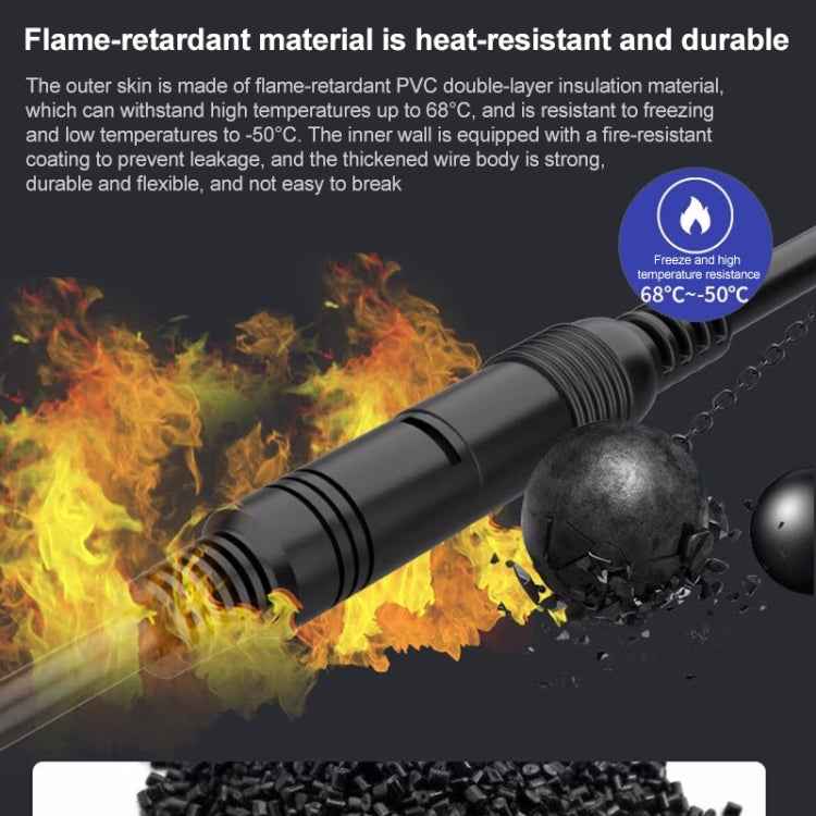 DC Male To DC Male + DC Female Power Connection Cable, Length: 0.3m