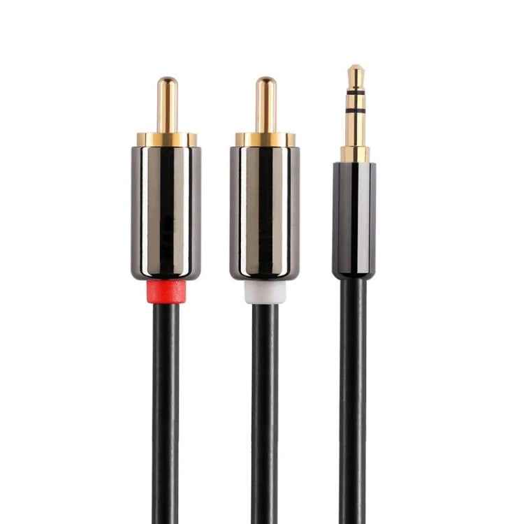 1m Gold Plated 3.5mm Jack to 2 x RCA Male Stereo Audio Cable