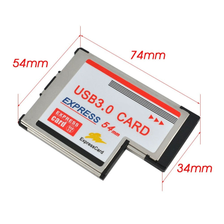 Tarjeta Express de 2 puertos USB 3.0 de 5 Gbps y ranura PCI de 54 mm para portátiles/notebooks.