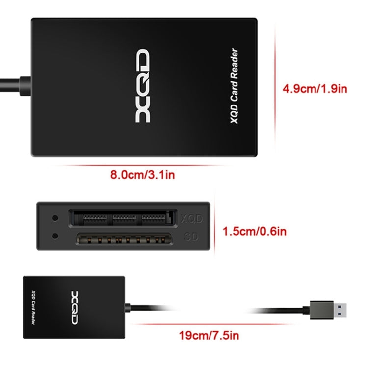 Rocketek CR312-A USB3.0 SD / XQD 2 in 1 Card Reader, USB3.0