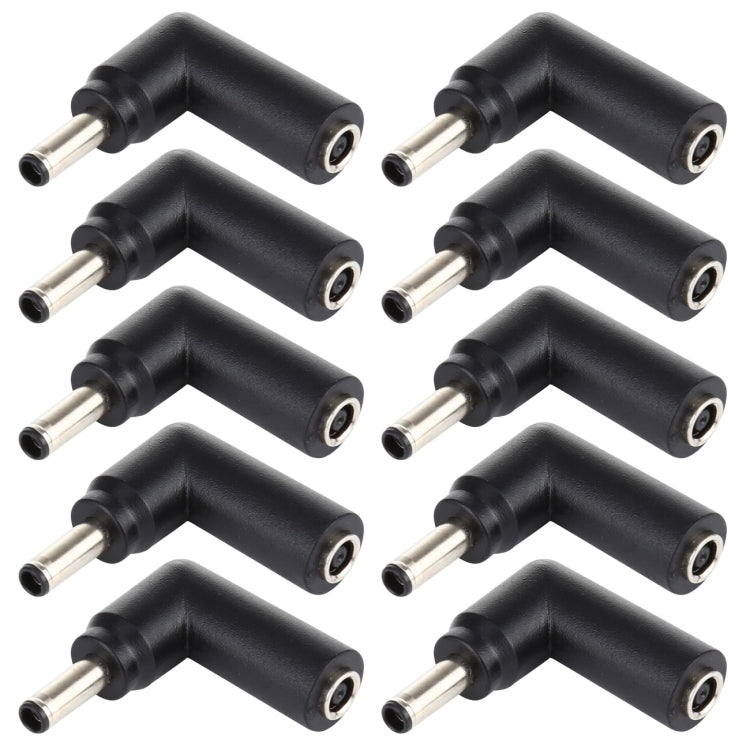 10 PCS 4.5 x 3.0mm Female to 4.5 x 3.0mm Male Plug Elbow Adapter Connector