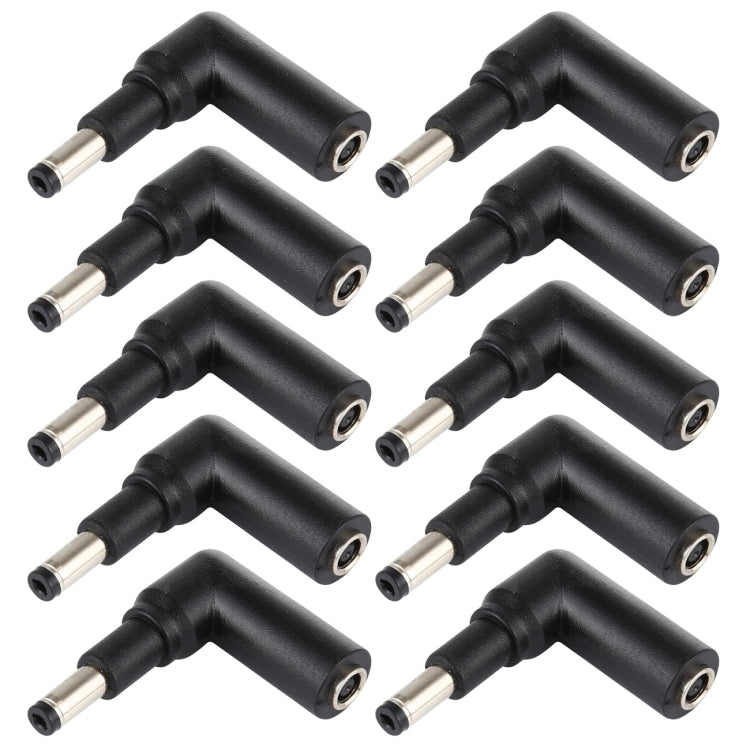 10 PCS 4.5 x 3.0mm Female to 4.8 x 1.7mm Male Plug Elbow Adapter Connector