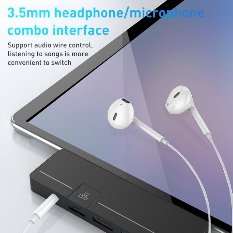 Rocketek SHX6 Multifunctional Dual Type-C Ports Expansion Dock HUB Adapter with LAN, SHX6