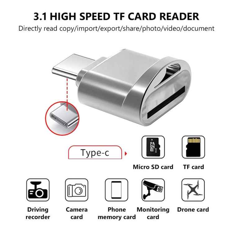 USB-C / Type-C 3.1 to Micro SD Card (TF Card) Reader Adapter