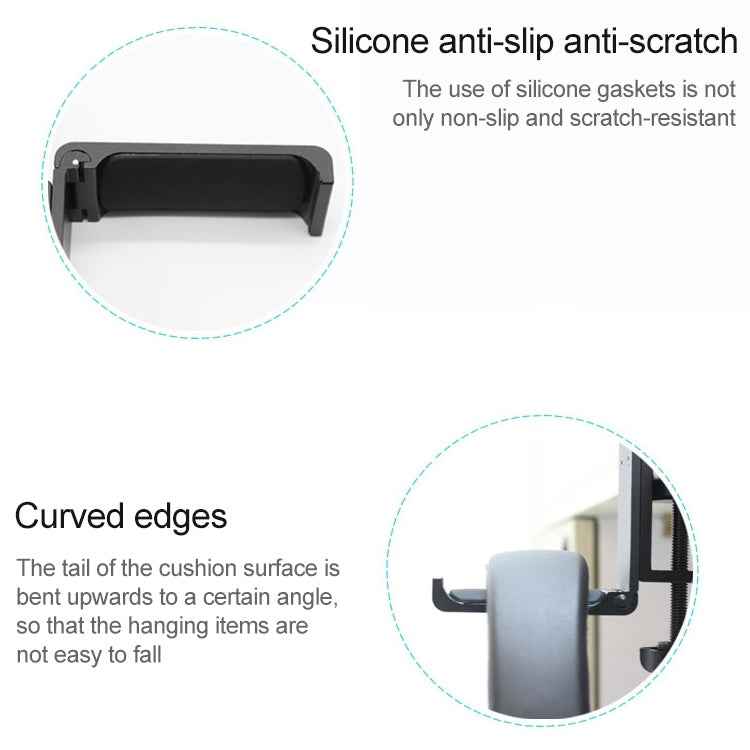 Desktop Lock Clip Type Metal Foldable Headset Stand Display Hanger, Desktop Lock Clip Type