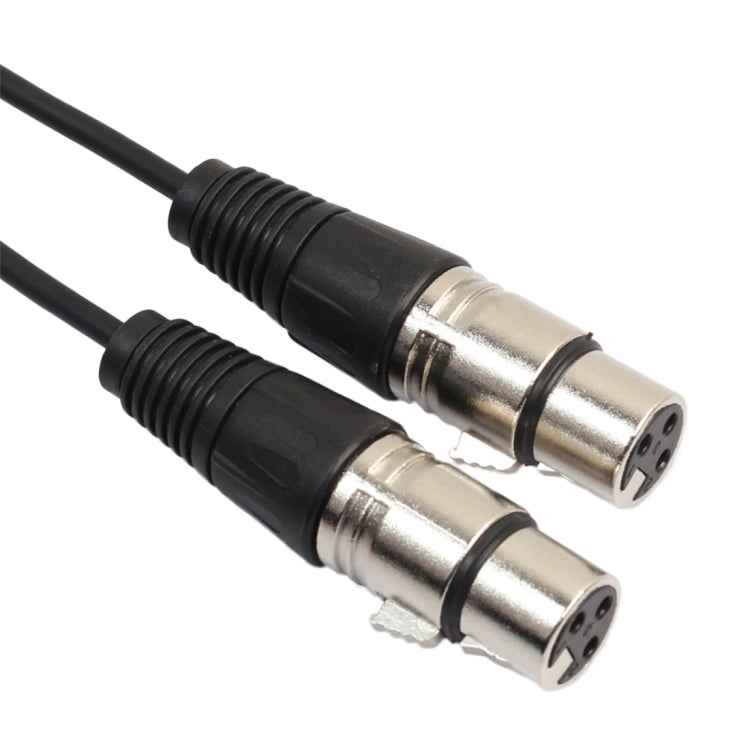 30cm 3 Pin XLR CANNON 1 Male to 2 Female Audio Connector Adapter Cable for Microphone / Audio Equipment, 1 Male to 2 Female Silver