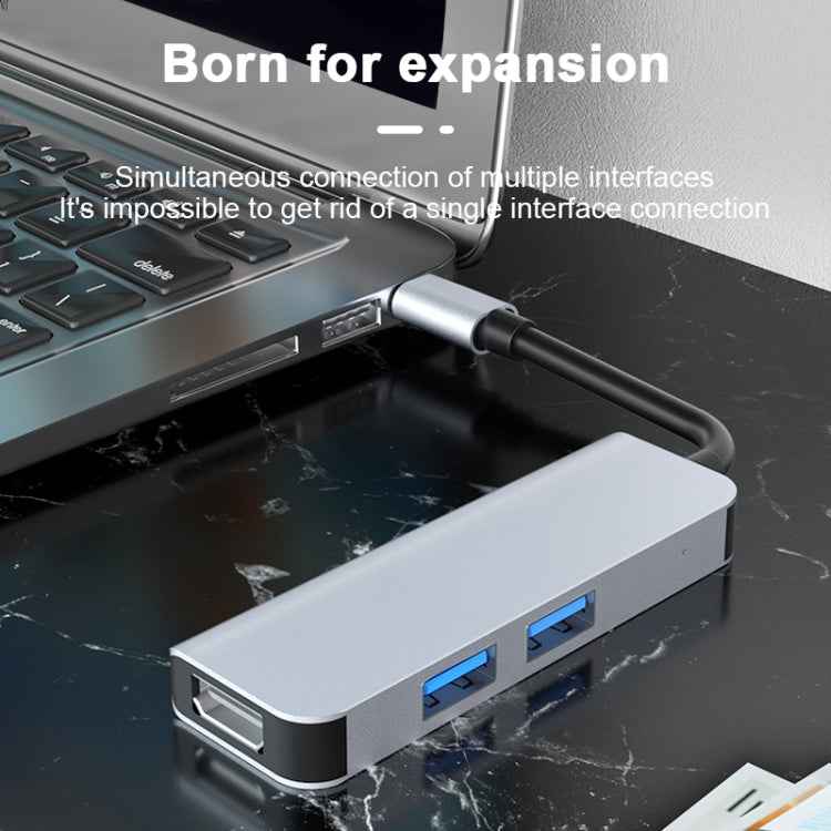 2011N 3 In 1 USB 3.0 x2 + HDMI Multi-function Type-C / USB-C HUB Docking Station