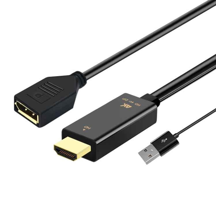 H146 HDMI Male + USB 2.0 Male to DisplayPort Female Adapter Cable, Length:25cm