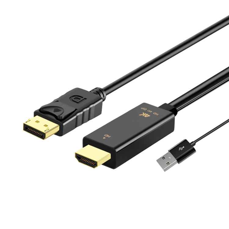 Onten H147 HDMI Male + USB 2.0 Male to DisplayPort Male Adapter Cable, Length:1.8m