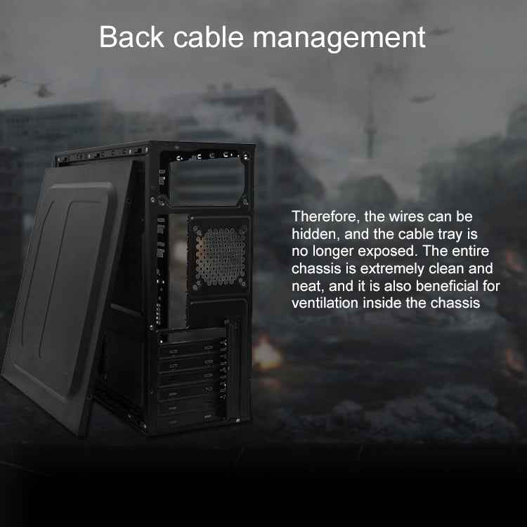 T5 USB 2.0 Main Chassis 400x190x410mm Micro-ATX / ATX PC PC Desktop Computer Case