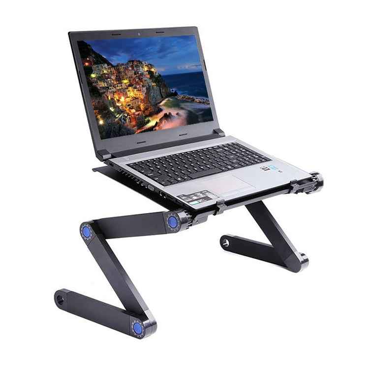Portable 360 Degree Adjustable Foldable Aluminium Alloy Desk Stand for Laptop / Notebook, without CPU Fans & Mouse Pad